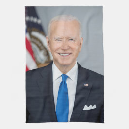 Linge De Cuisine Le président Joe Biden Portrait de la Maison Blanc