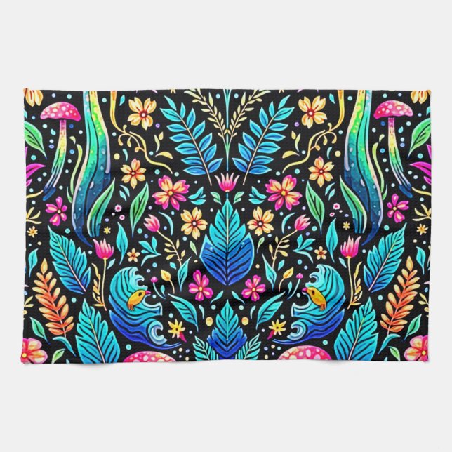 Linge De Cuisine Le rêve enchanté de la forêt de champignons (Horizontal)