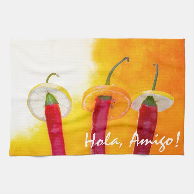 Linge De Cuisine Le Rouge, Le Chaud, Le Chili (Horizontal)