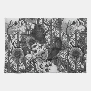 Linge De Cuisine Le secret de Raven. Illustration gothique sombre e