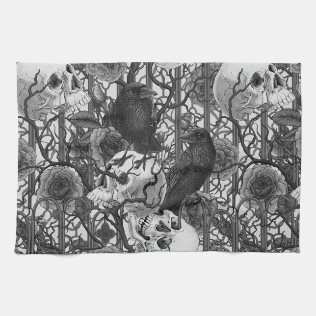 Linge De Cuisine Le secret de Raven. Illustration gothique sombre e (Horizontal)