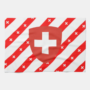 Linge De Cuisine Le Suisse barre le drapeau