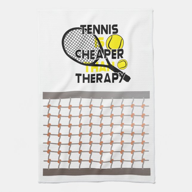 Linge De Cuisine Le tennis est moins cher que la thérapie   (Vertical)