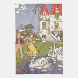 Linge De Cuisine Le Vilain Petit Canard, Conte de Fées Vintage de H