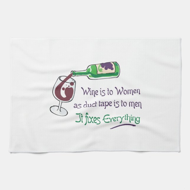 LINGE DE CUISINE LE VIN EST AUX FEMMES (Horizontal)