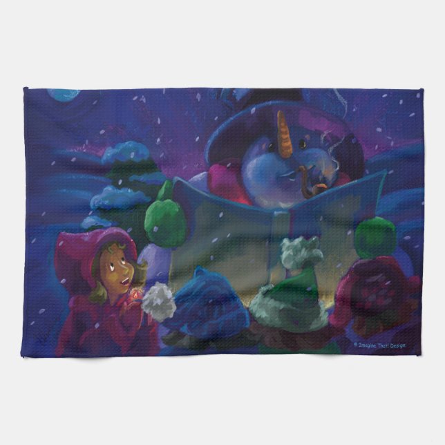 Linge De Cuisine Lecture hivernale (Horizontal)