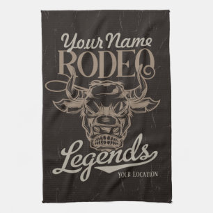 Linge De Cuisine Légendes personnalisées du rodéo du vieux ouest po
