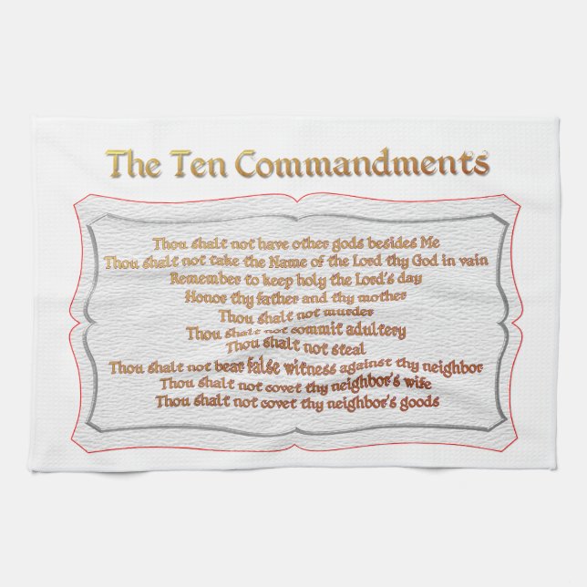 Linge De Cuisine Les 10 commandements (Horizontal)