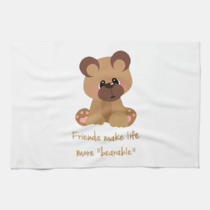 Linge De Cuisine Les amis font la vie Portable Citation Inspiration