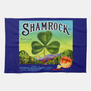 Linge De Cuisine Les années 1930 étiquette  Shamrock Navel Oranges