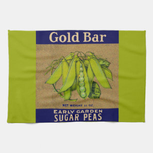 Linge De Cuisine Les années 1930 Gold Bar les pois à sucre peuvent