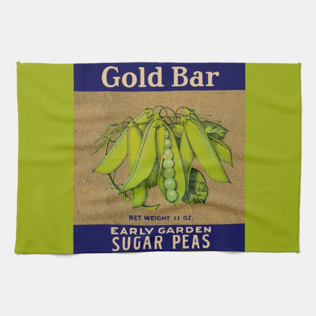 Linge De Cuisine Les années 1930 Gold Bar les pois à sucre peuvent  (Horizontal)