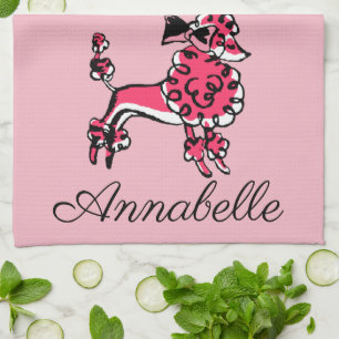 Linge De Cuisine Les canicules roses des années 50 personnalisent