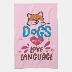 Linge De Cuisine Les Chiens Sont Ma Langue D'Amour