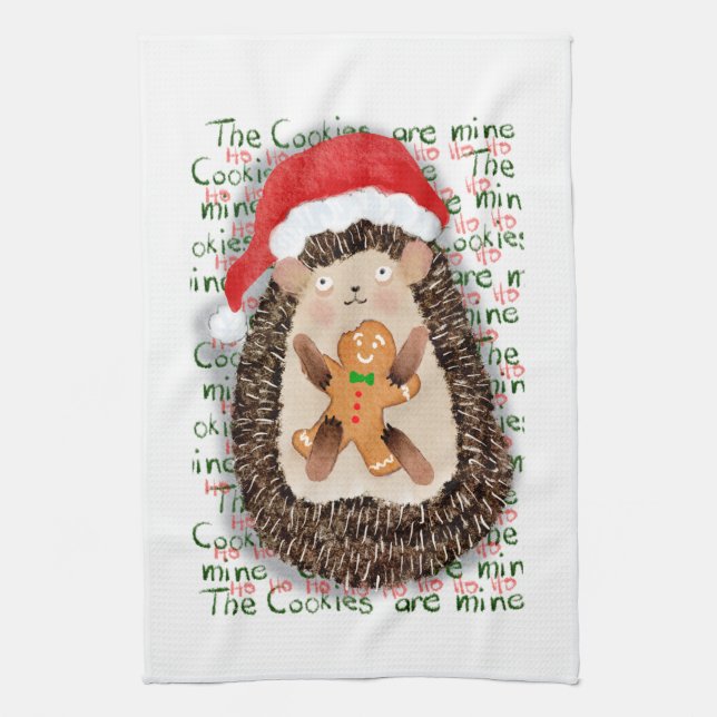 Linge De Cuisine Les cookies sont mon hérisson de Noël (Vertical)