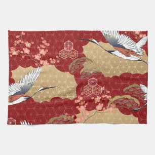Linge De Cuisine Les fleurs japonaises de kimono