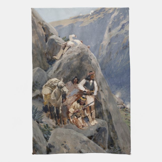 Linge De Cuisine Les guerriers d'Apache : une embuscade sur la cava (Vertical)