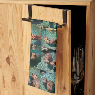 Linge De Cuisine Les hippopotames en jeu : Un paradis d'étang