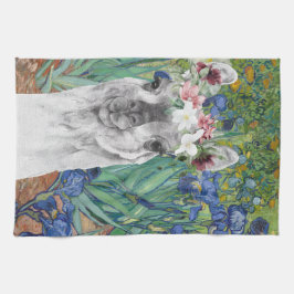 Linge De Cuisine Les iris et la lama fantaisie de Van Gogh