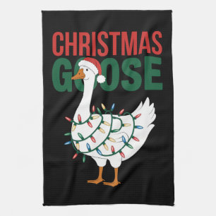 Linge De Cuisine Les lumières des oies de Noël