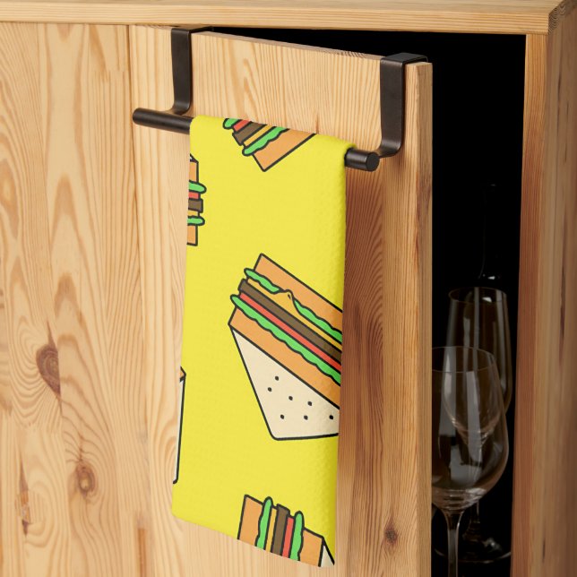 Linge De Cuisine Les Patters de Sandwich Seamless | Puns | Sandwich (Pliage en tiers)