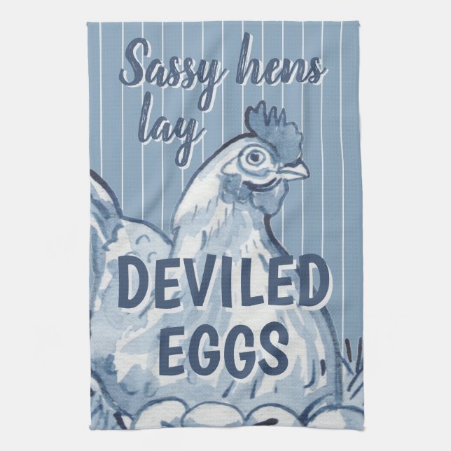 Linge De Cuisine Les Poules Sassy Possèdent Des Oeufs Dévastés Funn (Vertical)