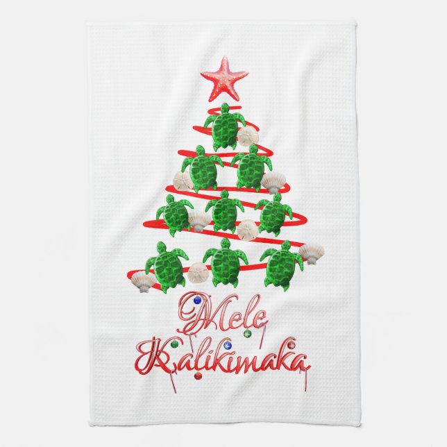 Linge De Cuisine Les tortues de mer de Mele Kalikimaka (Vertical)