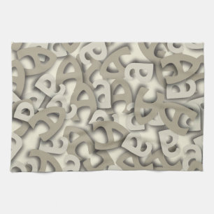 Linge De Cuisine Lettre A gris
