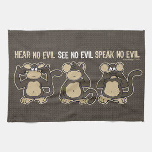 Linge De Cuisine L'humour de Hear No Evil Monkey