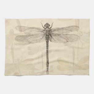 Linge De Cuisine Libellule Vintage Antique Classique Nature