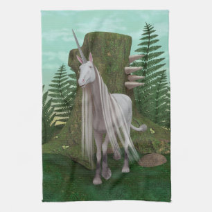 Linge De Cuisine Licorne blanche