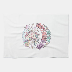 Linge De Cuisine Licorne Dans Mon Produit De Style Rétro Ère De Mag