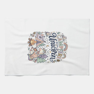 Linge De Cuisine Licorne Feu de camp Licorne Autocollant vectoriel 