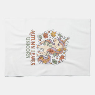 Linge De Cuisine Licorne Feuilles D'automne Licorne Conception Grap
