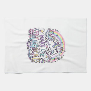 Linge De Cuisine Licorne Rendre La Vie Magique Typographie Vectorie