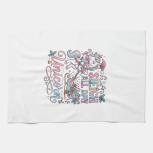 Linge De Cuisine Licorne Traîneau Toute La Journée Licorne Adorable