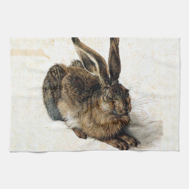 Linge De Cuisine Lièvre de lapin dans la neige - Durand (Horizontal)