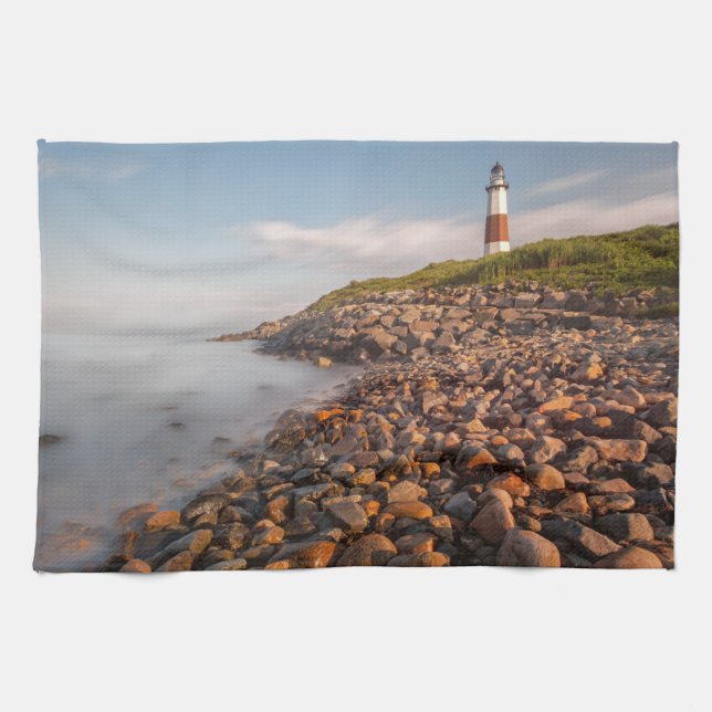 Linge De Cuisine Lighthouses | Montauk Point Long Island (Horizontal)