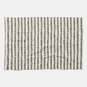 Linge De Cuisine Lignes minimalistes de base, trait ondulé et incur