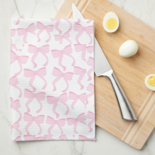 Linge De Cuisine Lignes roses chics