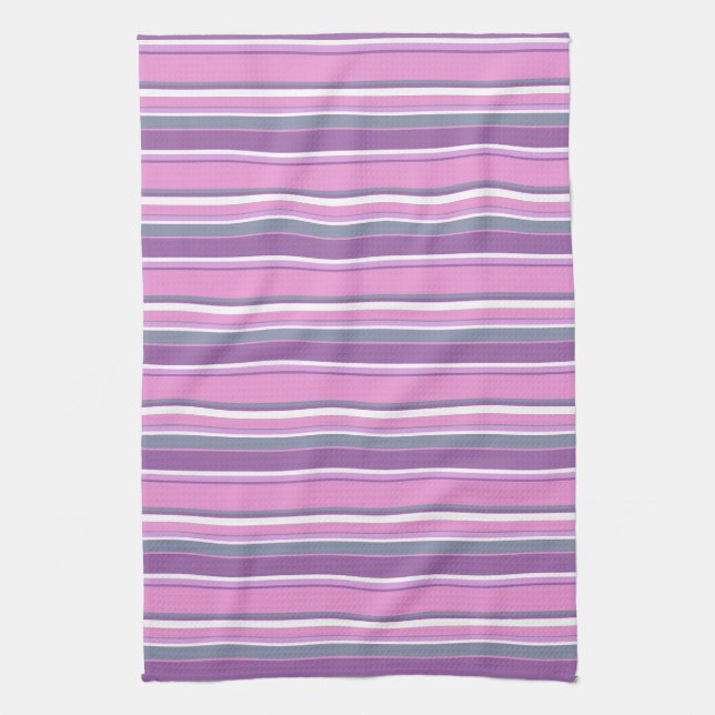 Linge De Cuisine Lilac rayures (Vertical)