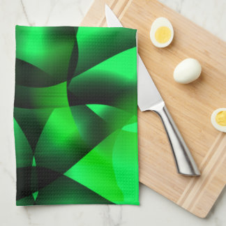 Linge De Cuisine Lime vert et noir ondulation, avec ombre?