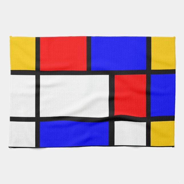 Linge De Cuisine Linge maison style Mondrian (Horizontal)