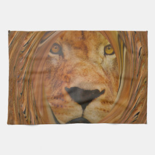 Linge De Cuisine Lion Abstrait Safari Art