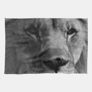 Linge De Cuisine Lion noir et blanc