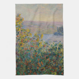 Linge De Cuisine Lits de fleurs à Vetheuil par Claude Monet
