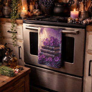 Linge De Cuisine Livre Gothique Fleur Violet