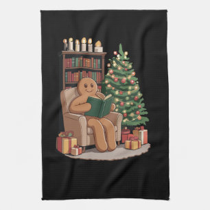 Linge De Cuisine Livres de lecture Rétro Gingerbread Noël Enseignan