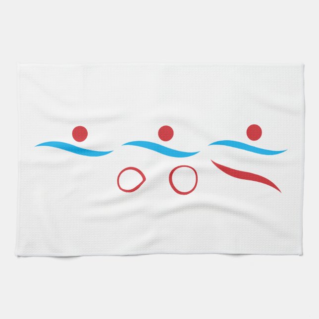 Linge De Cuisine Logo du cool de triathlon (Horizontal)