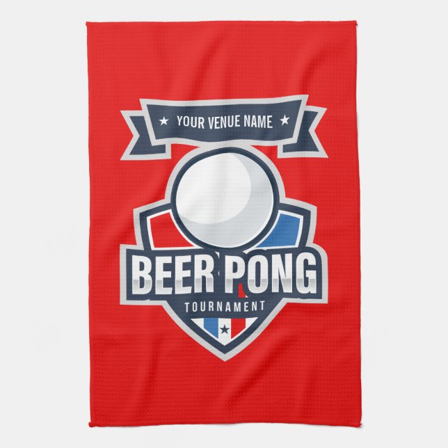 Linge De Cuisine Logo du tournoi de bière personnalisable (Vertical)
